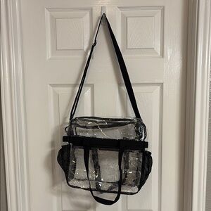 Clear Stadium Black Trim Tote Bag